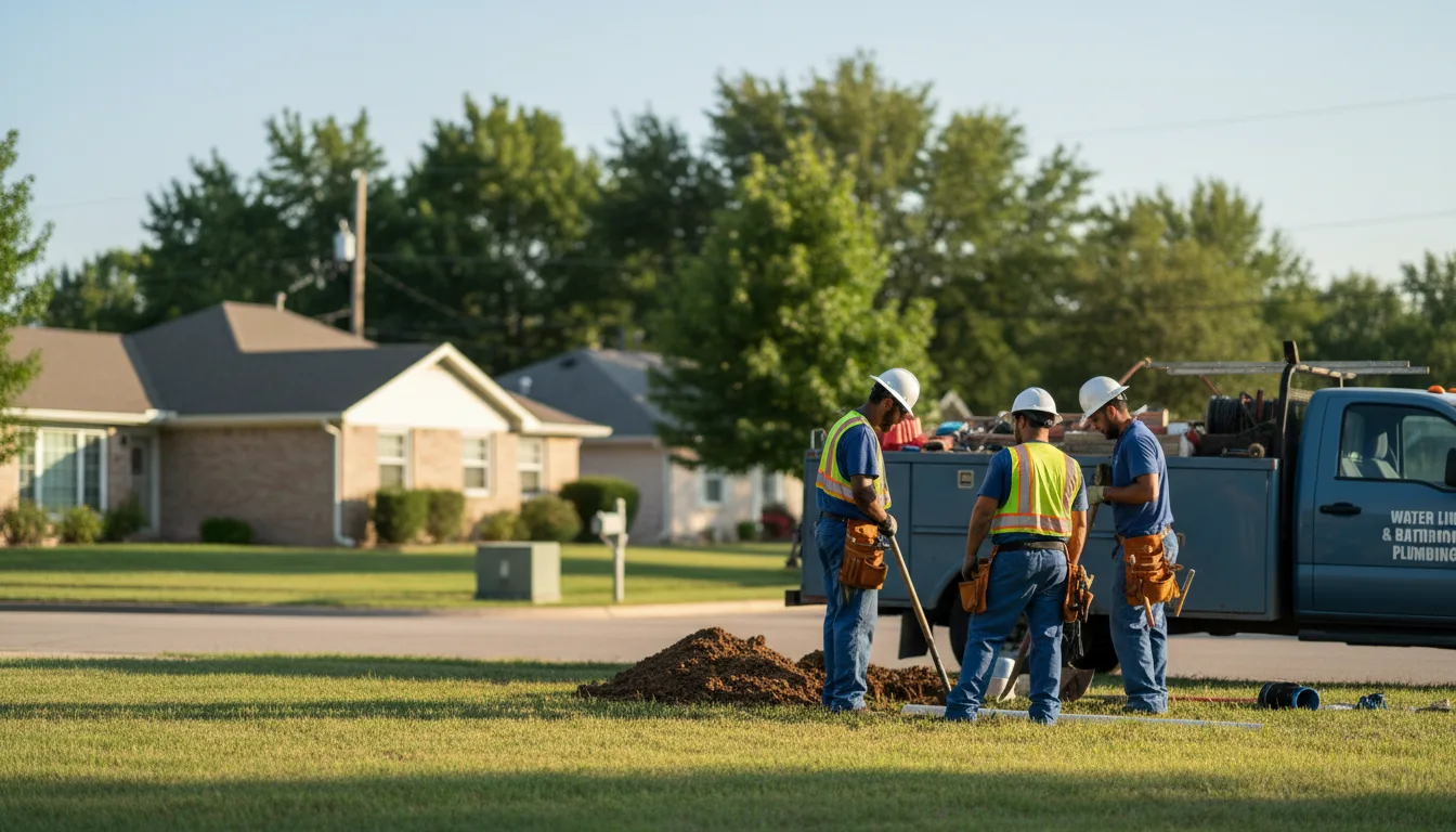 Residential water line and bathroom plumbing service in Yorkville, TN